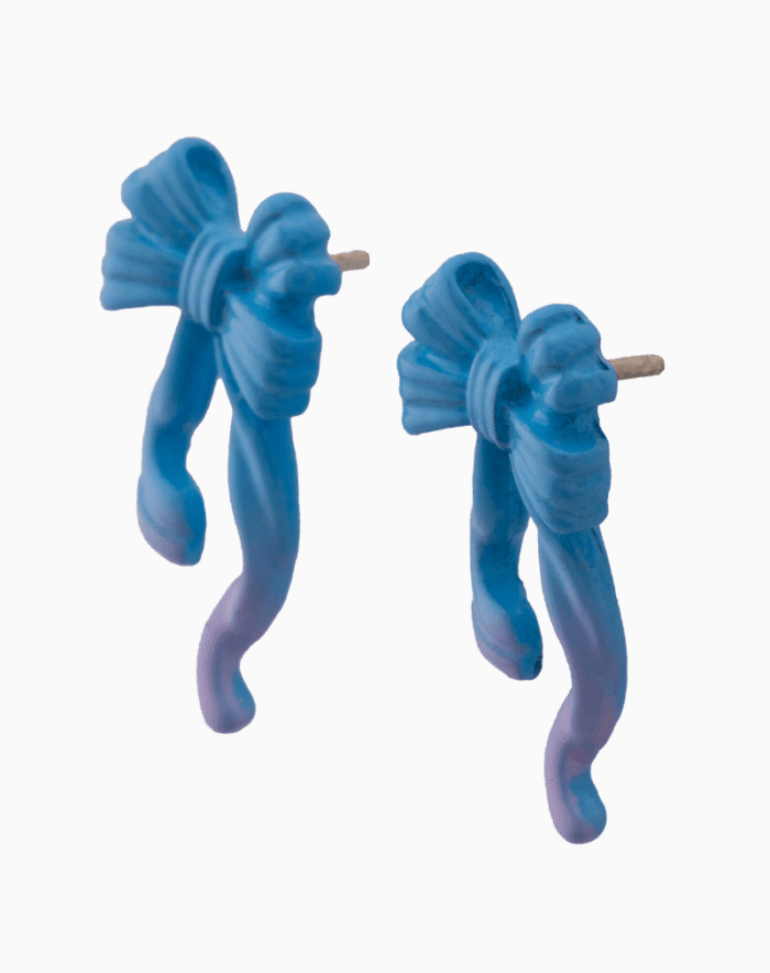 `Shooka Ombré Ribbon Bow Stud Earrings
