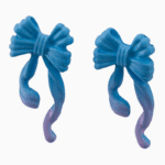 `Shooka Ombré Ribbon Bow Stud Earrings