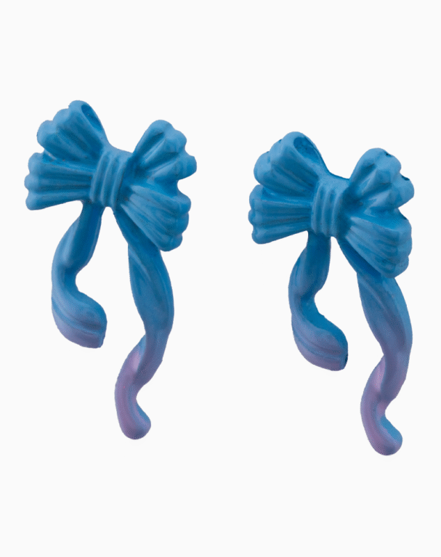 `Shooka Ombré Ribbon Bow Stud Earrings