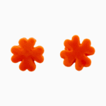 `Shooka Orange Four-Leaf Clover Stud Earrings