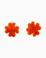 `Shooka Orange Four-Leaf Clover Stud Earrings