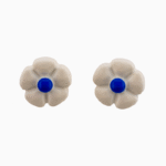 `Shooka Flocked Flower Stud Earrings