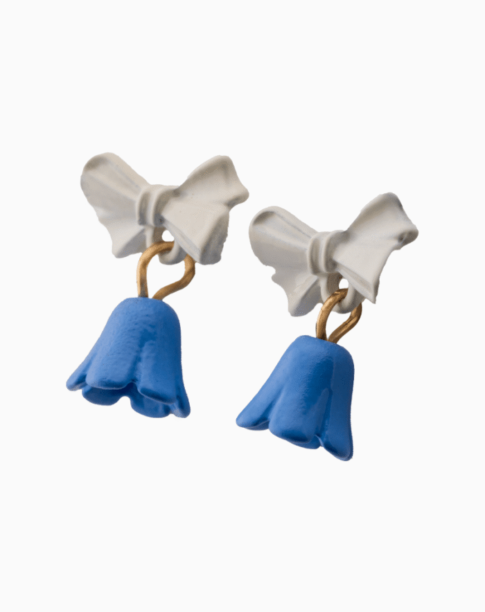 `Cute Bow & Flower Dangle Stud Earrings