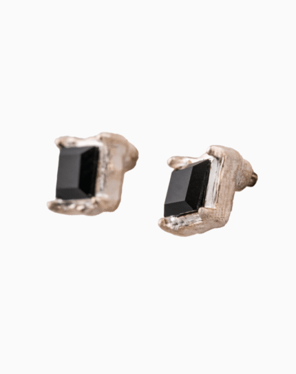 `Shooka Square Black Stud Earrings