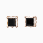 `Shooka Square Black Stud Earrings