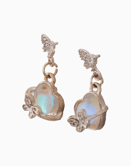 `Shooka Opal Heart & Butterfly Dangle Earrings