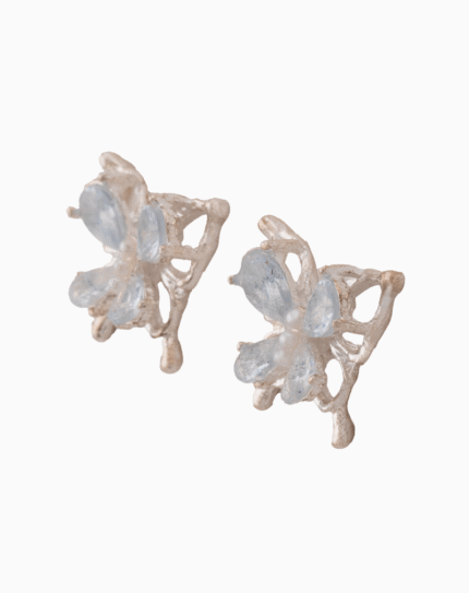 `Shooka Pink Rosebud Stud Earrings