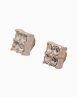 `Shooka Mini Square Crystal Stud Earrings