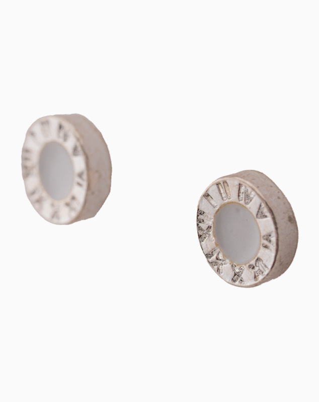 `Unisex Steel Roman Numeral Stud Earrings