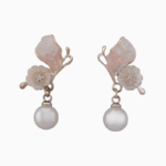 `Romantic Butterfly Wing & Pearl Dangle Earrings