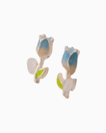 `Gradient Blue Tulip Stud Earrings