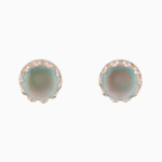 `Iridescent Opal Crown Stud Earrings
