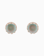`Iridescent Opal Crown Stud Earrings