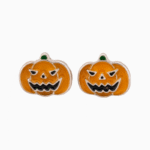 `Spooky Jack-o’-Lantern Stud Earrings