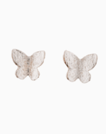 `Shooka Minimalist Textured Butterfly Stud Earrings
