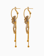 Shooka 4-in-1 Modular Gold-Plated Flower Dangle Earrings