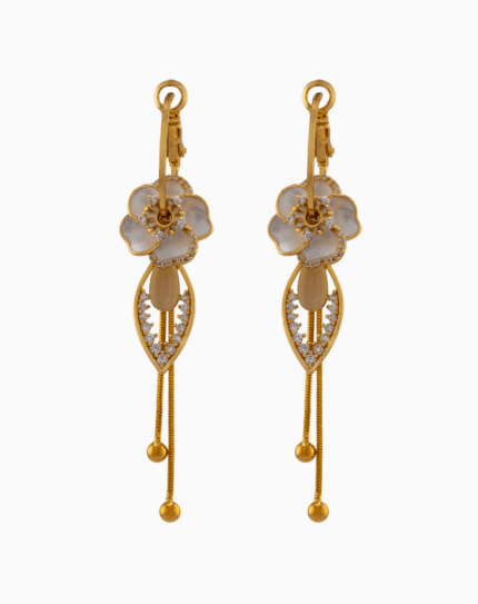 Shooka 4-in-1 Modular Gold-Plated Flower Dangle Earrings