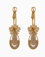 Shooka 4-in-1 Modular Gold-Plated Crystal Flower Earrings
