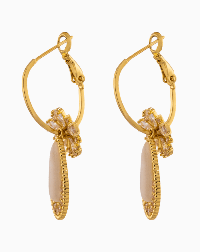 Shooka 4-in-1 Modular Gold-Plated Crystal Flower Earrings