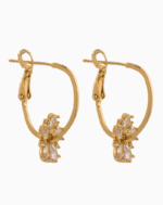 Shooka 4-in-1 Modular Gold-Plated Crystal Flower Earrings