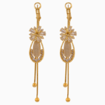 Shooka 4-in-1 Modular Gold-Plated Crystal Flower Earrings