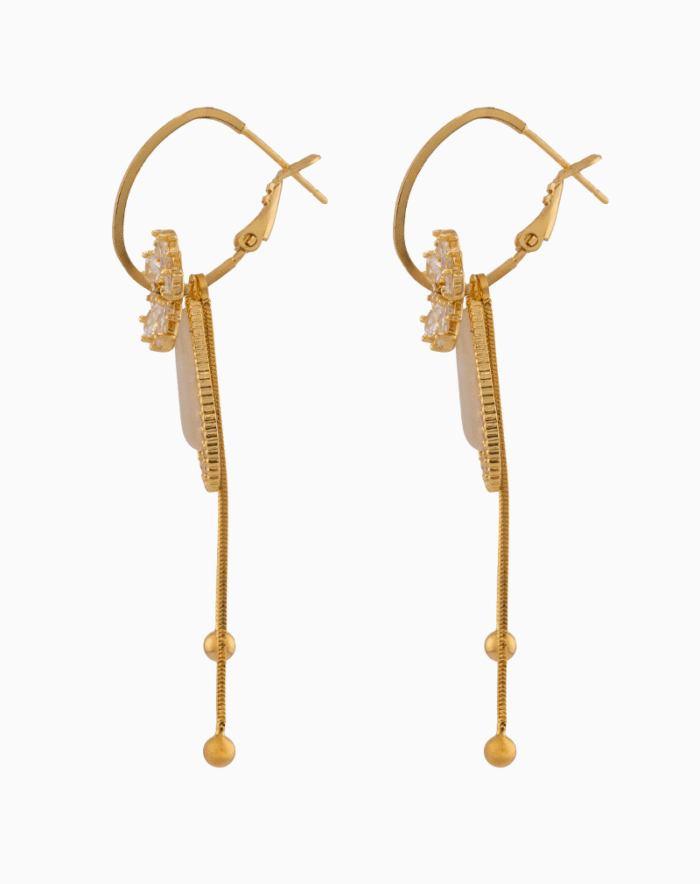 Shooka 4-in-1 Modular Gold-Plated Crystal Flower Earrings