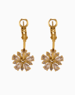 Shooka 4-in-1 Modular Gold-Plated Crystal Flower Earrings