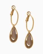 Shooka 4-in-1 Modular Gold-Plated Crystal Flower Earrings