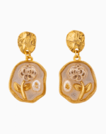 Shooka Women's Rose & Baroque Pearl Dangle Earrings
