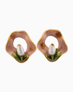 Shooka Women's Bud Flower Stud Earrings