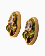 Shooka Handmade Enamel Flower Stud Earrings for Women