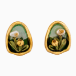 `Shooka Artistic Miniature Garden Enamel & Pearl Earrings
