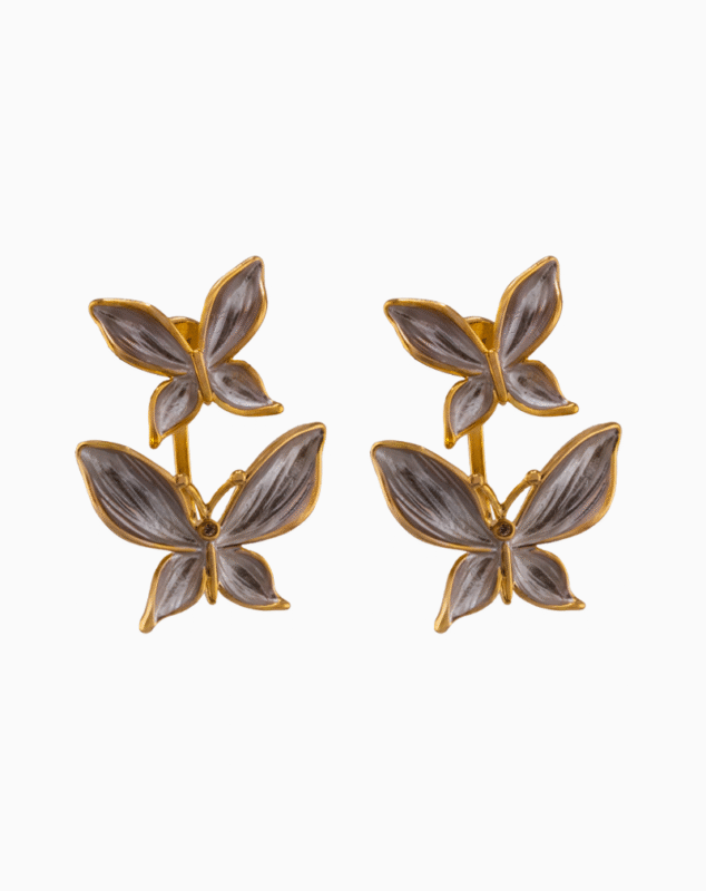 `Shooka Sandy Leaf Dangle Earrings
