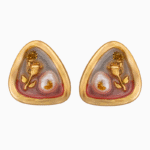 `Shooka Artistic Cherub & Pearl Stud Earrings