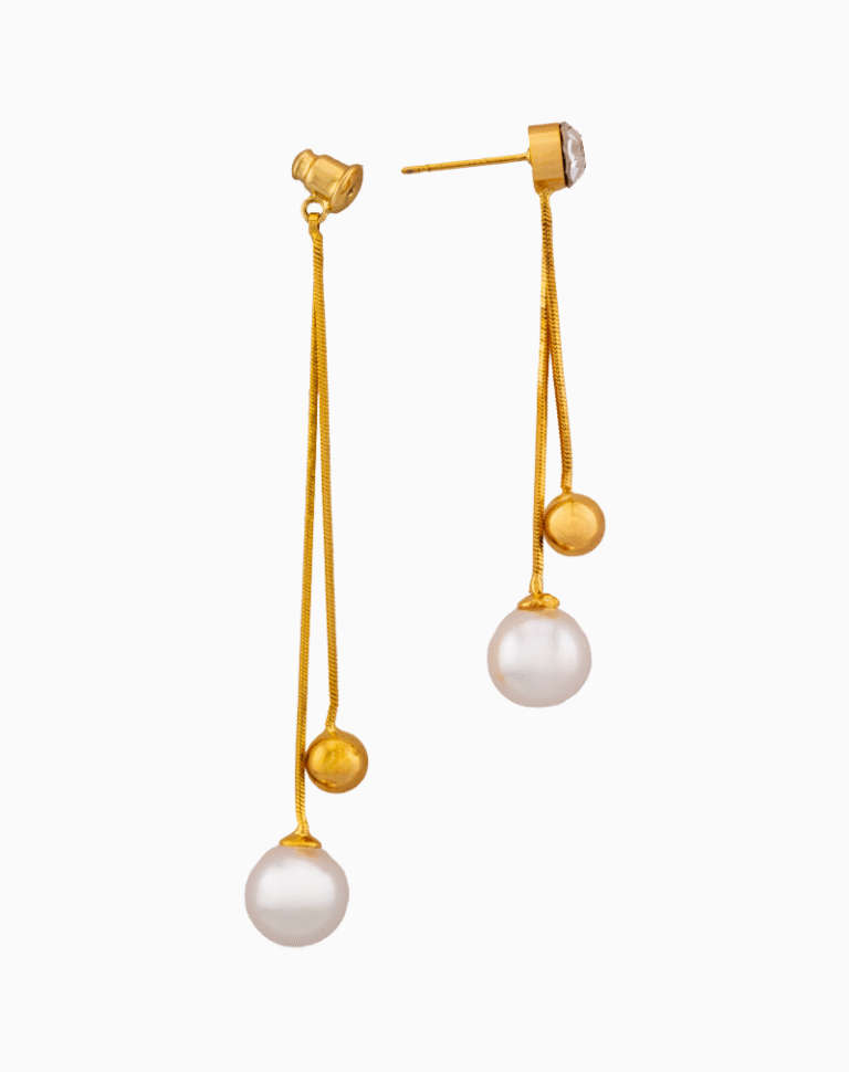 صفحه اصلی Shooka Women's White Pearl & Gold Dangle Earrings