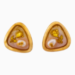 `Shooka Golden Rose & Baroque Pearl Earrings