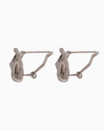 Shooka Silver-Plated Smoky Crystal Nest Earrings
