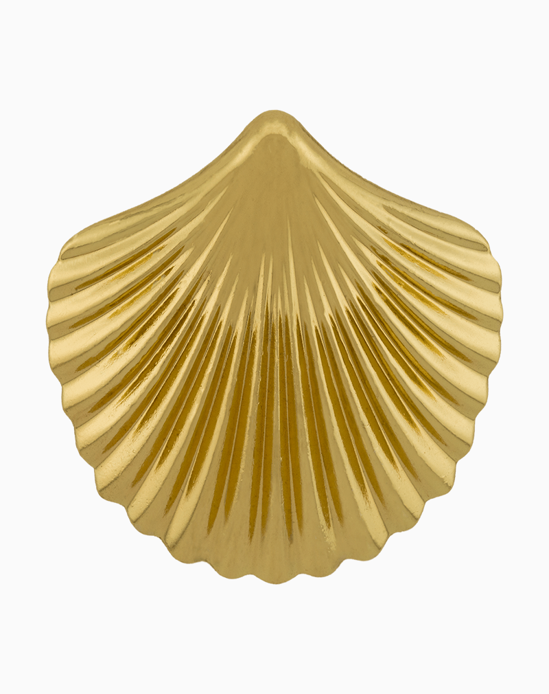 HCWGOSXX01000001 Shoucka Golden Scallop Shell Hair Clip for Women | Steel