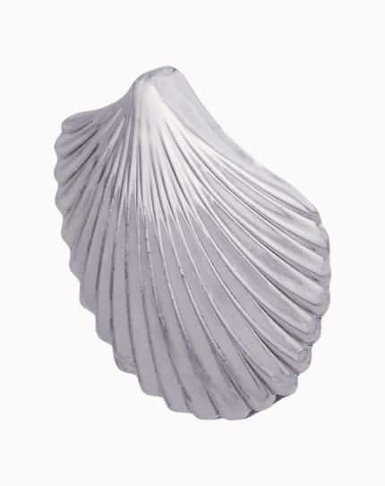 Shoucka Silver Scallop Shell Hair Clip for Women | Steel