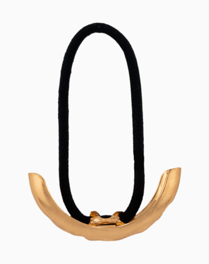 Shoucka Golden Horn Hair Tie | Hammered Texture Bohemian Accessory