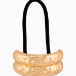 Shoucka Golden Horn Hair Tie | Hammered Texture Bohemian Accessory