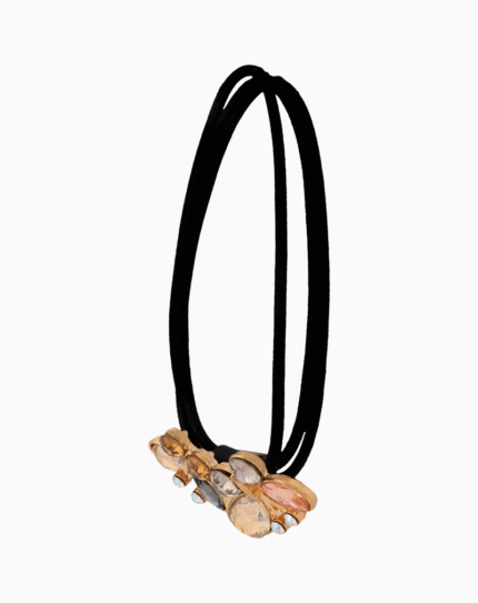 Shoucka Jeweled Cluster Hair Tie | Glamorous Gold Crystal Hair Accessory