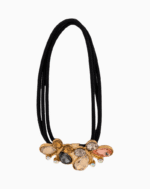 Shoucka Jeweled Cluster Hair Tie | Glamorous Gold Crystal Hair Accessory