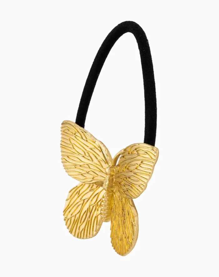 Shoucka Golden Butterfly Hair Tie | Elegant Hair Accessory