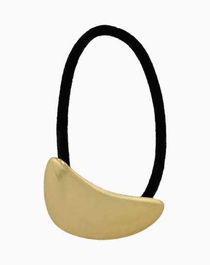 Shoucka Modern Crescent Gold Hair Tie | Minimalist & Artistic Hair Accessory