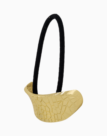 Shoucka Gold Stone Texture Cuff Hair Tie | Unique Women's Accessory
