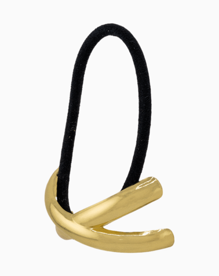 Shoucka Golden Cross Hair Tie | Minimalist & Modern Hair Accessory