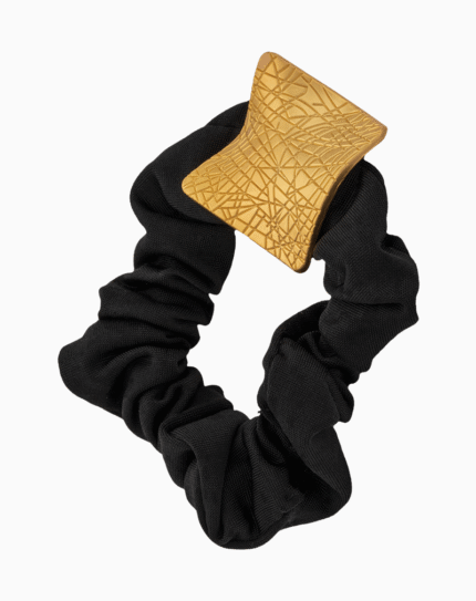 Shoucka Golden Weave Scrunchie | Modern & Minimalist Hair Accessory