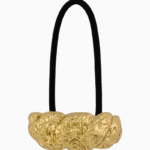 Shoucka Gold Molten Texture Cuff Hair Tie | Unique Artistic Accessory