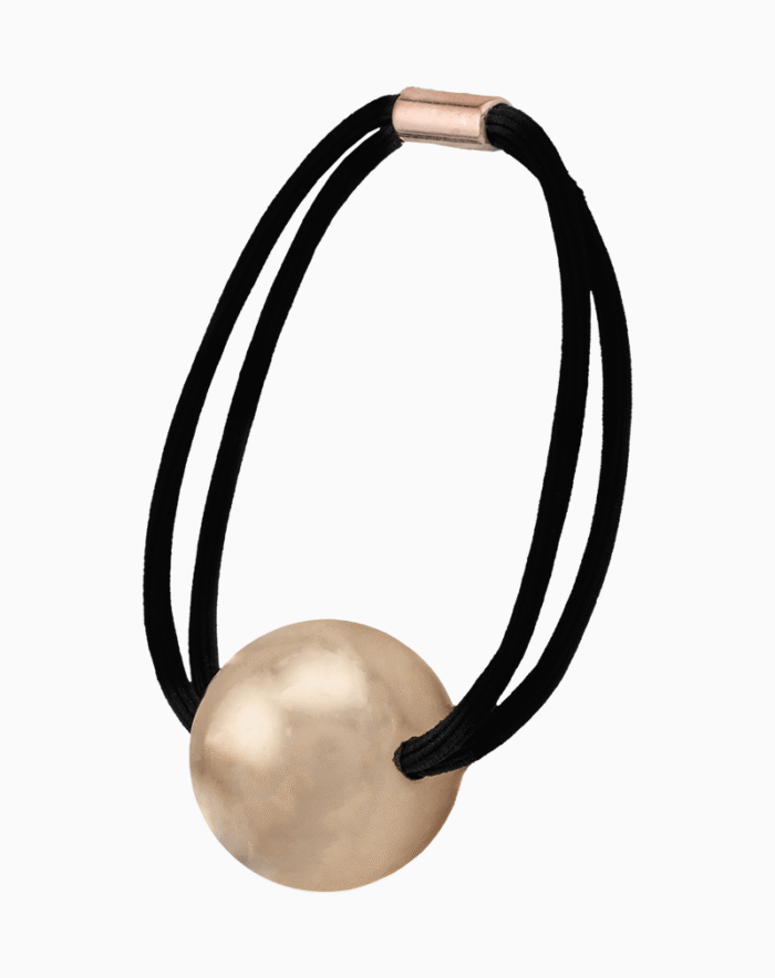 `Shooka Minimalist Hair Tie with Large Matte Gold Sphere
